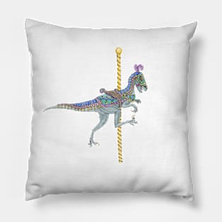 Carousel Dinosaur Raptor Pillow