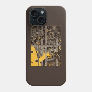 Shenzhen, Guangdong, China City Map Typography - Pastel Phone Case