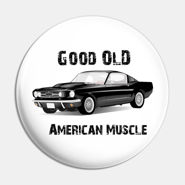 Good Old American Muscle Car Pin by FungibleDesign