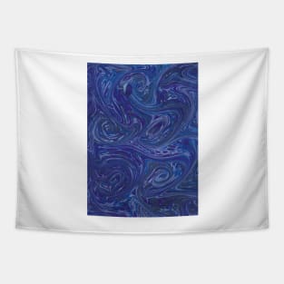 Marbled paper blue Tapestry