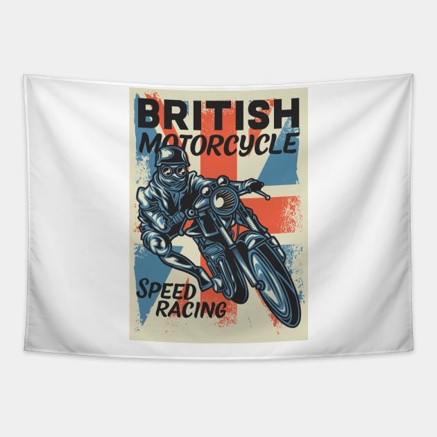 British Motorcycles Tapestry by ManxHaven