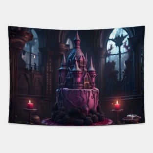 Horror Castle Gothic Cake Tapestry