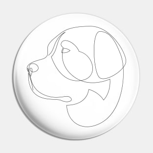 Saint Bernard - one line dog Pin