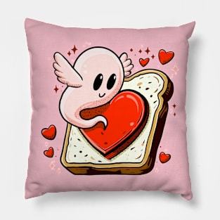 Valentine’s Ghost on Toast Pillow