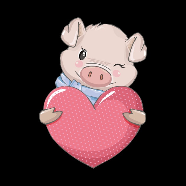 Cute Valentine Pig by TeesByKimchi