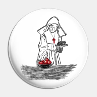 Medieval Priestess Drawing Pin