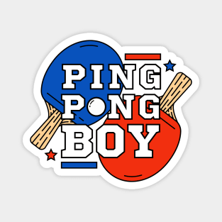 Ping Pong Boy - Sports Table Tennis Club for Boys Men Magnet