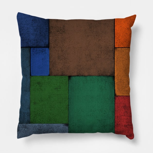 Sunset Bauhaus Pillow by bulografik