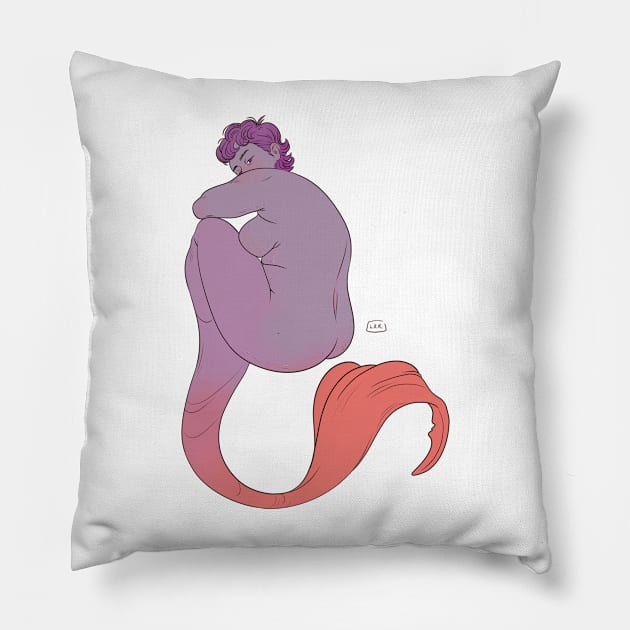 Purple Merm Pillow by lrmackay