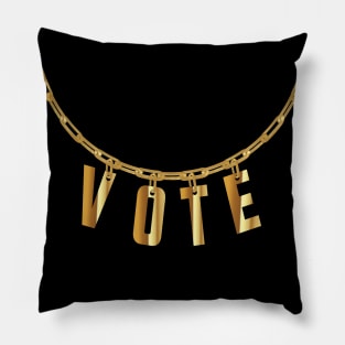 vote necklace Pillow