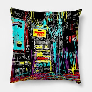 Abstract Tokyo Pillow