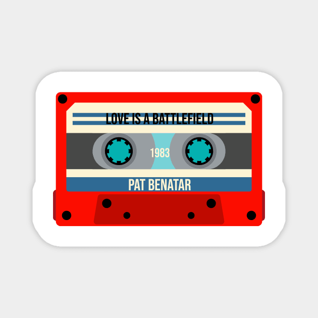 Pat Benatar Classic Cassette Magnet by PowelCastStudio