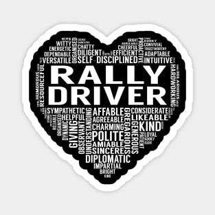 Rally Driver Heart Magnet