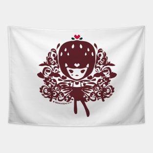 whimsical strawberry girl Tapestry