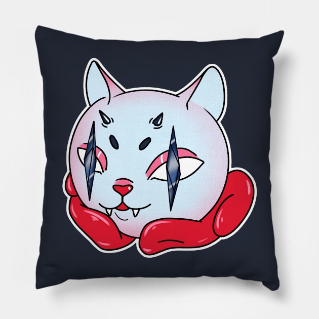 Snowball cat Pillow by 2dsandy