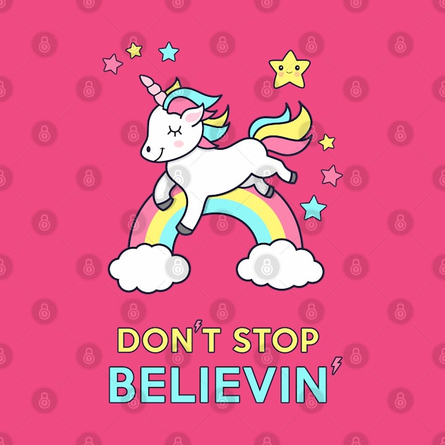 Unicorn Don't Stop Believin' by Liberty Art