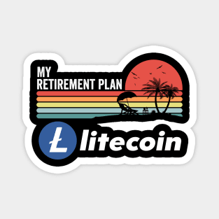 Vintage Litecoin Lite Coin LTC My Retirement Plan Crypto Token Cryptocurrency Wallet Birthday Gift For Men Women Magnet