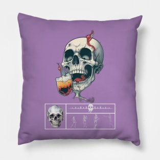 drunk skull Pillow