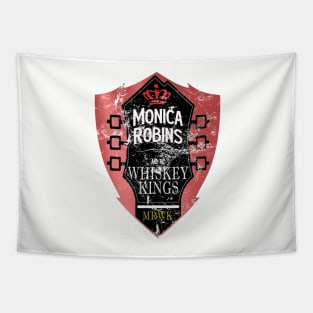 Whiskey Kings Distressed Shield Logo Tapestry