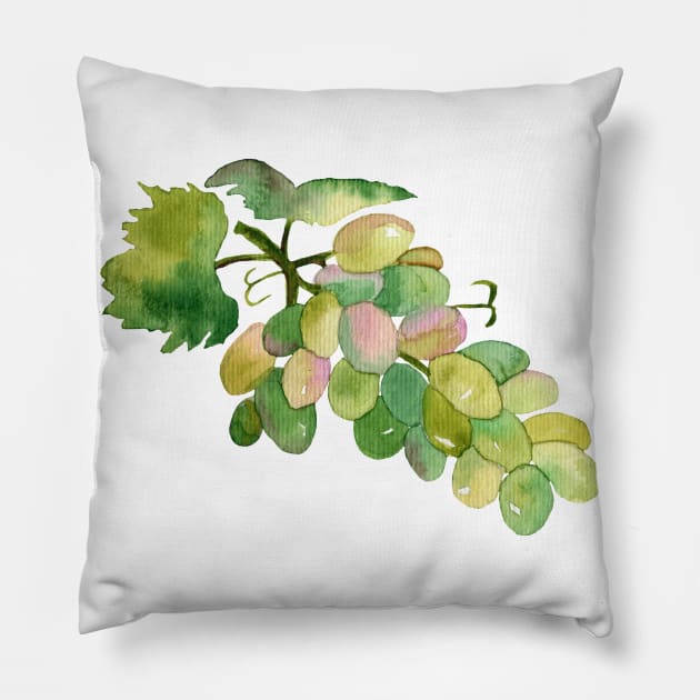 Green grapes Pillow by Irina_Reznikova