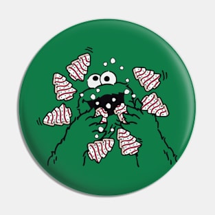 Christmas Tree Cake Monster Pin