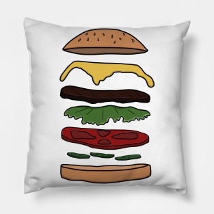 Burger layers Pillow