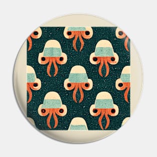 Squid Pattern Pin