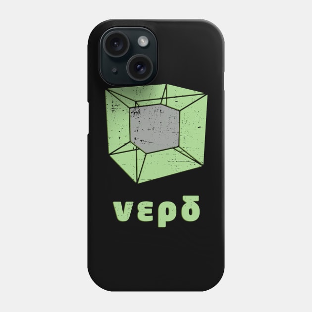 Tesseract design for the geeky nerd, 4D cube in 3D space Phone Case by Made by Popular Demand