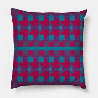 french wine and metallic seaweedcolors retro geometric pattern Pillow