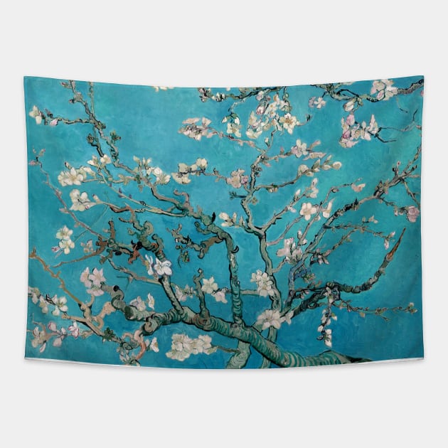 Van Gogh Blossoming Almond Tree Tapestry by bragova