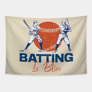 Batting Is Bliss Baseball Lover Tapestry