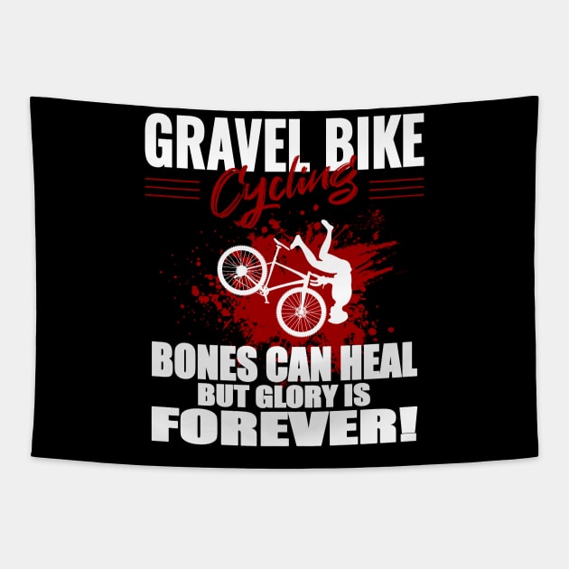 Gravel Bike Cycling, Racing, Mountainbike, Gravel Bike Tapestry by theanimaldude