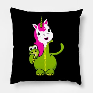 unicorn dinosaur Pillow