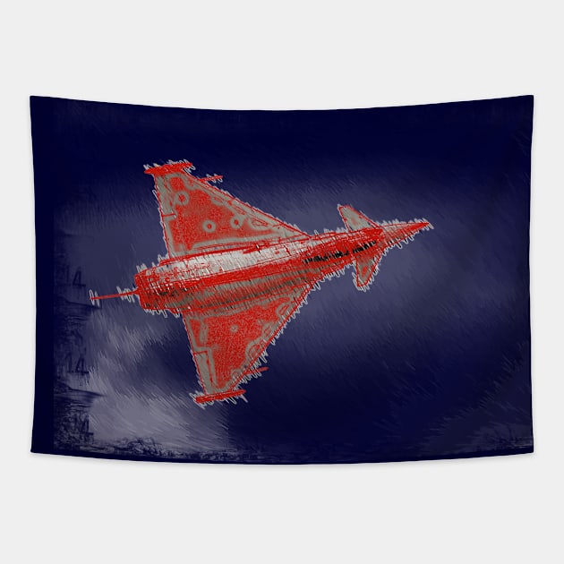 Aviation Fighter Jet Tapestry by FasBytes