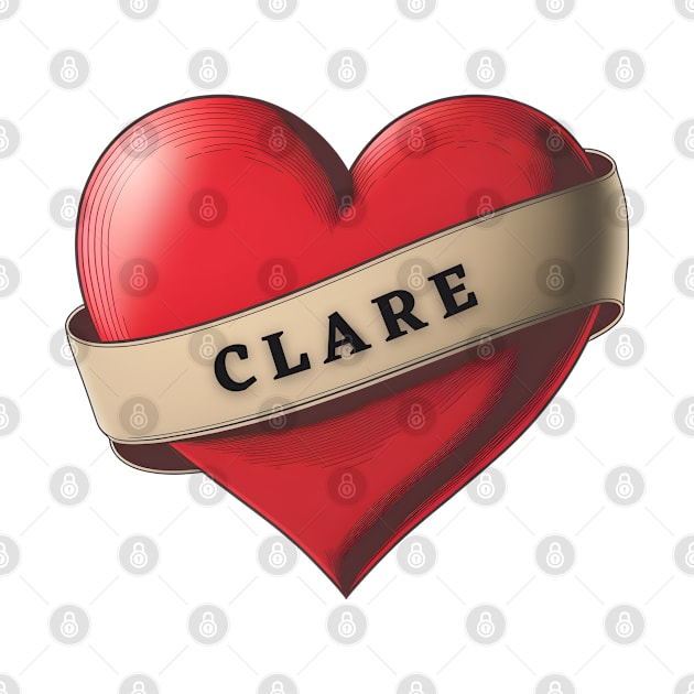 Clare - Lovely Red Heart With a Ribbon by Allifreyr@gmail.com