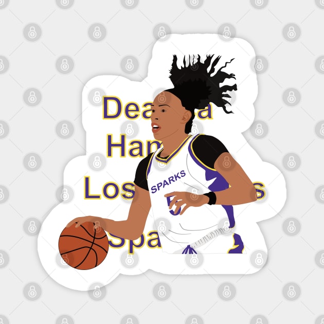 Dearica Hamby with the ball in hand Magnet by GiCapgraphics