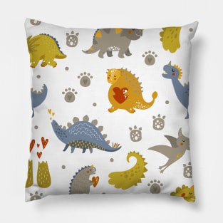 Fun Dinosaur Pattern Back to School Pillow