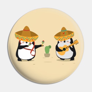 Penguins in sombrero Pin