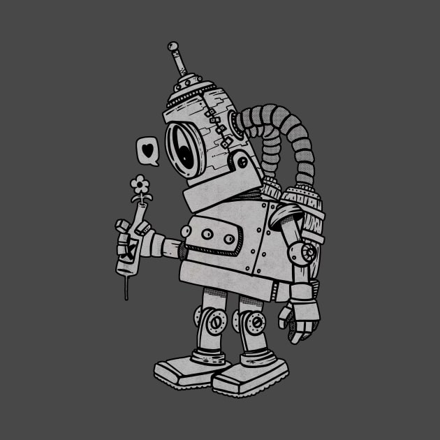 Robot grey in love by manuvila