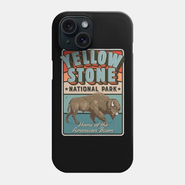 Yellowstone American Bison Vintage Phone Case by MarkusShirts