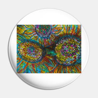 sunflowers, abstract Pin