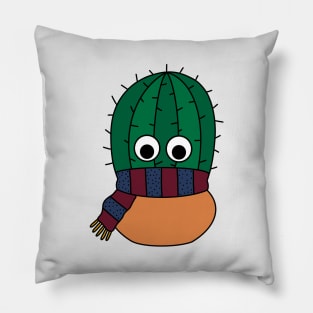 Cute Cactus Design #209: Autumn Cactus With Scarf Pillow