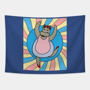 Dancing Ballerina Ballet Hippopotamus Tapestry