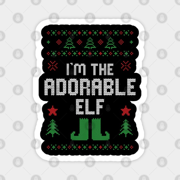 Adorable Elf Ugly Christmas Costume Matching Family Group Magnet by jkshirts