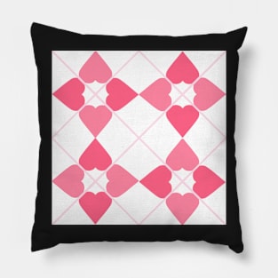 Valentine's Day Argyle Pillow