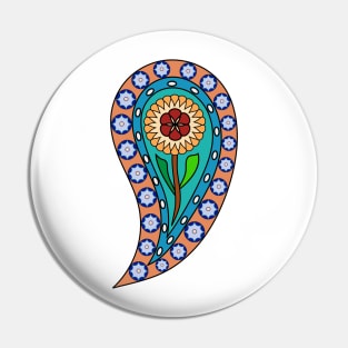 Traditional Persian Paisley (Bote Jeghe) Flower Pin