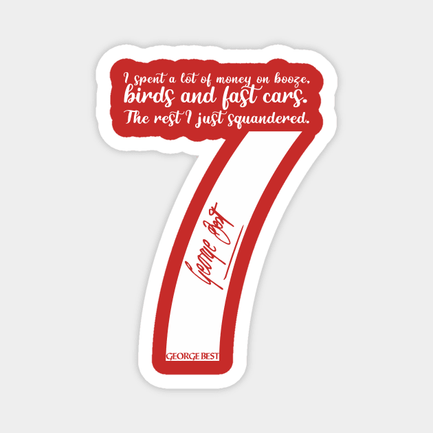 Legend Of The Red | Number Seven of Manchester T Shirt Magnet by monsieurfour