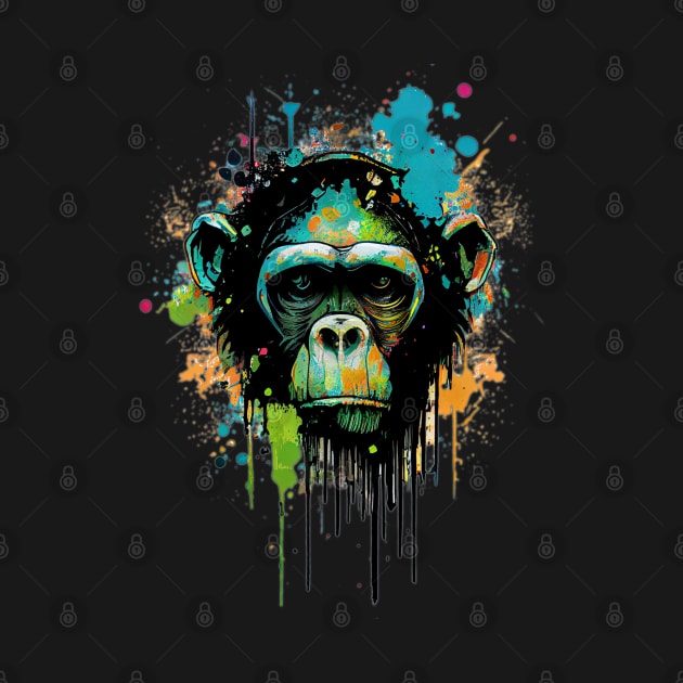 Ink Drip Chimp by TechnoBubble