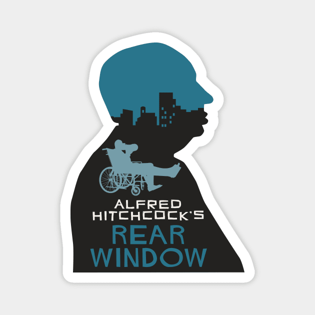 Alfred Hitchcock Rear Window Magnet by n23tees