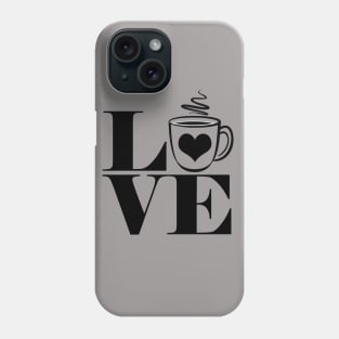 Big Coffee Love Heart Phone Case